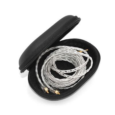 KZ Earphones Case Oval Storage Bag Headphones PU Storage Box Black Portable Hold Storage Box For KZ AS10 ZS10 ZST ES4 EDR1 ED9