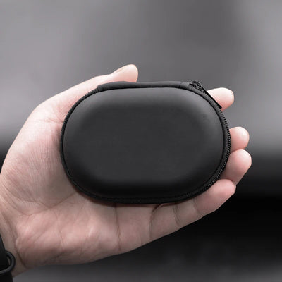 KZ Earphones Case Oval Storage Bag Headphones PU Storage Box Black Portable Hold Storage Box For KZ AS10 ZS10 ZST ES4 EDR1 ED9